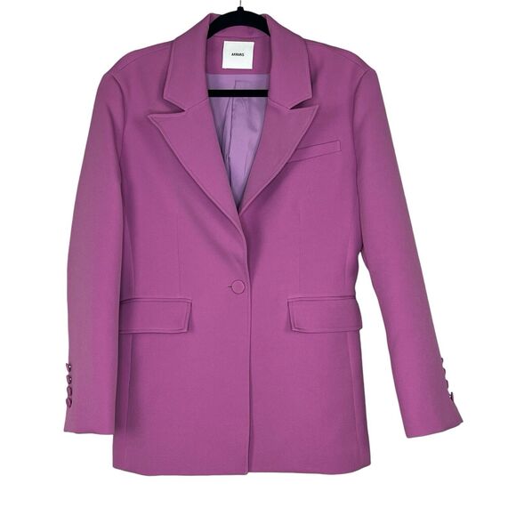 Aknvas Womens Size 4  Blazer Jacket Taylor Orchid Pink Fuchsia Corpcore Barbie - Picture 2 of 7